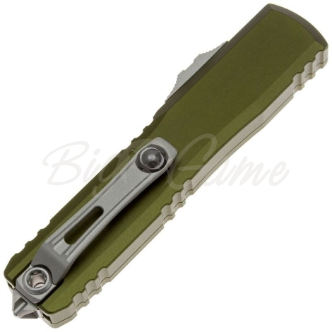 Нож складной автоматический MICROTECH Ultratech T/E Gen IV сталь M390MK рукоять Алюминий 6061-T6 цв. Зеленый фото 3