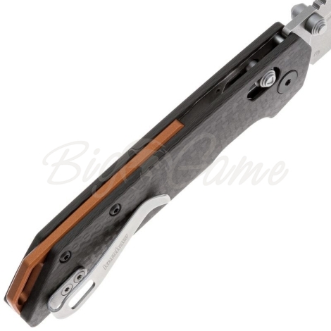 Нож складной полуавтоматический KERSHAW Iridium Reverse Tanto сталь M390 рукоять Карбон цв. Черный фото 5