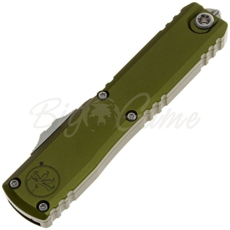 Нож складной автоматический MICROTECH Ultratech T/E Gen IV сталь M390MK рукоять Алюминий 6061-T6 цв. Зеленый фото 2