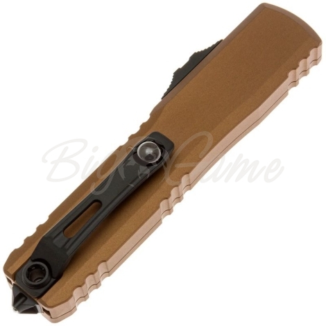 Нож складной автоматический MICROTECH Ultratech S/E Gen IV сталь M390MK рукоять Алюминий 6061-T6 цв. Коричневый фото 3