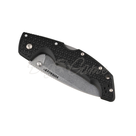 Нож складной COLD STEEL Voyager Large Drop Plain Edge цв. Черный фото 2