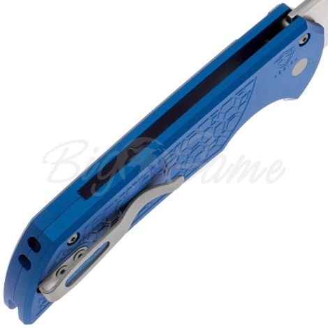 Нож складной полуавтоматический PRO-TECH Mordax Blue Gridlock сталь CPM MagnaCut рукоять Алюминий 6061-T6 цв. Синий фото 5