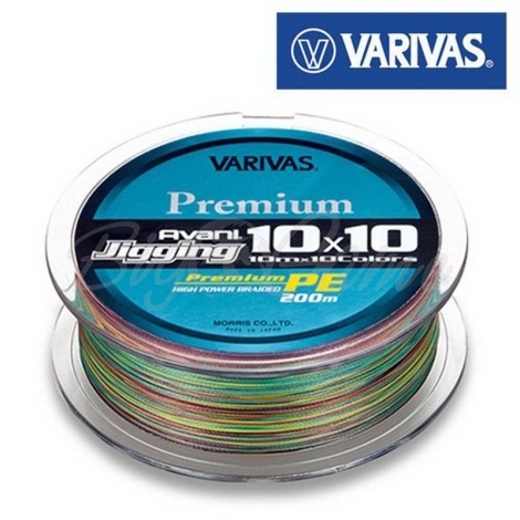 Плетенка VARIVAS Avani Jigging 10 x 10 Premium PE 200 м цв. Многоцветный # 1,2 фото 1