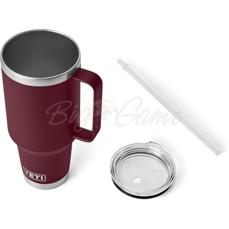 Термокружка YETI Rambler Straw Mug 1242 цвет Wild Vine Red фото 2