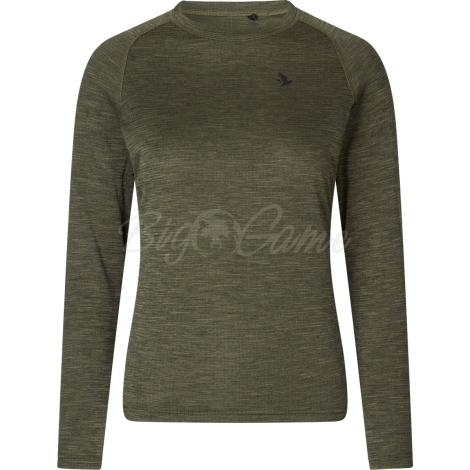 Футболка SEELAND Active L/S T-Shirt Women цвет Pine green фото 1