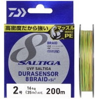 Плетенка DAIWA UVF Saltiga Dura Sensor 8Braid + Si2 многоцветная 200 м #2