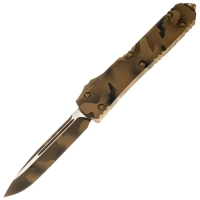Нож автоматический MICROTECH Ultratech S/E Bohler M390, рукоять алюминий цв. Койот превью 1