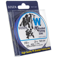 Плетенка GOSEN 4PE W Braid 150 м цв. Мульти № 1,2