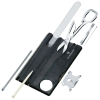 Швейцарская карточка VICTORINOX Swiss Card Nailcare 8 функций цв. Черный полупрозрачный превью 2