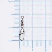 Вертлюг с карабином NORSTREAM Rolling swivel Germany snap (10 шт.) № 12 превью 2