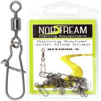 Вертлюг с карабином NORSTREAM Rolling swivel with nice snap (10 шт.) № 5