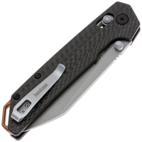 Нож складной полуавтоматический KERSHAW Iridium Reverse Tanto сталь M390 рукоять Карбон цв. Черный превью 2