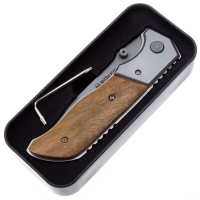 Нож складной полуавтоматический BOKER Forest Ranger сталь 7Cr17MOV рукоять Дерево цв. Коричневый превью 3