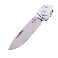 Нож складной полуавтоматический BOKER Atlas Multi SW Sandvik 12C27 рукоять Нержавеющая сталь цв. Серый превью 3