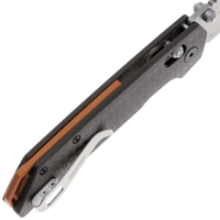Нож складной полуавтоматический KERSHAW Iridium Reverse Tanto сталь M390 рукоять Карбон цв. Черный превью 5