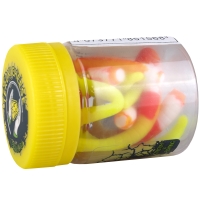 Червь TERUKI Flash 8 см (7 шт.) зап. сыр цв. White/Red/Chartreuse превью 2
