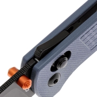 Нож складной полуавтоматический CJRB Bolt сталь AR-RPM9 рукоять стеклотекстолит G10 цв. Синий превью 3