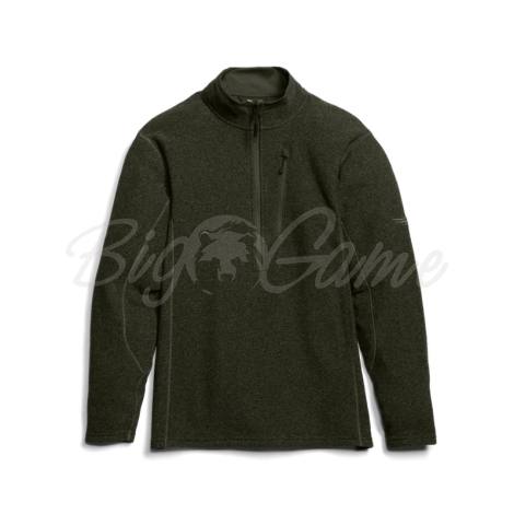 Толстовка SITKA Snowcrest Half-Zip Fleece Pullover цвет Hemlock Green Heather фото 1