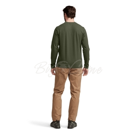 Футболка SITKA Foothills LS Henley цвет Olive Green фото 6