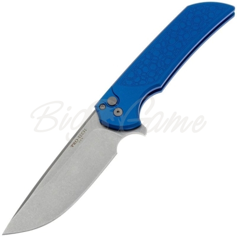 Нож складной полуавтоматический PRO-TECH Mordax Blue Gridlock сталь CPM MagnaCut рукоять Алюминий 6061-T6 цв. Синий фото 1