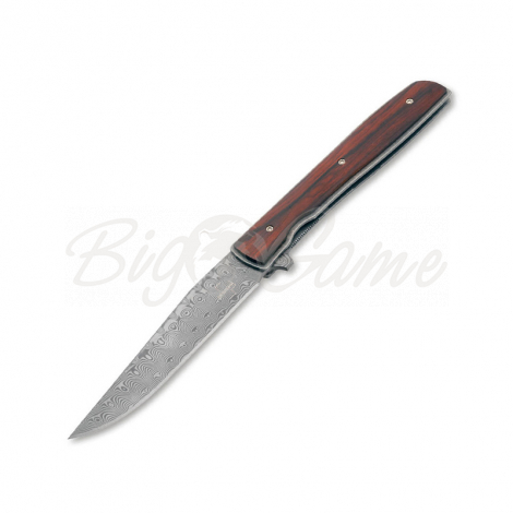 Нож складной BOKER Urban Trapper Cocobolo Damascus дамасская сталь рукоять Дерево кокоболо фото 1