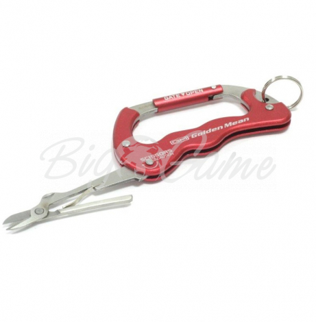 Карабин с ножницами GOLDEN MEAN Karabiner Scissors Red фото 1