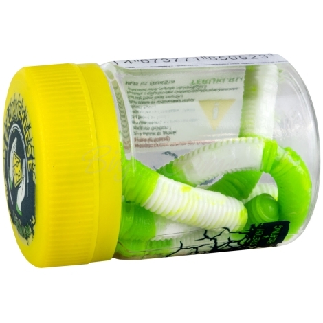 Червь TERUKI Roy 6,5 см (7 шт.) зап. сыр цв. White/Chartreuse фото 2
