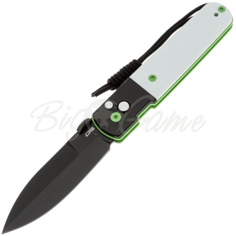 Нож складной полуавтоматический CJRB Locust сталь AR-RPM9 рукоять стеклотекстолит G10 цв. Черно-белый фото 1