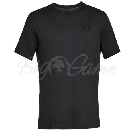 Футболка UNDER ARMOUR Sportstyle Left Chest Logo SS цвет Black фото 1