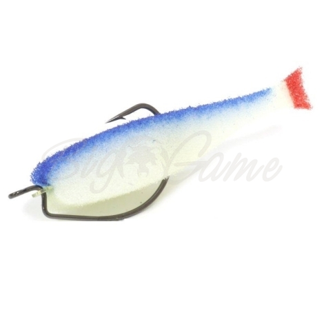 Поролоновая рыбка LEX Classic Fish 12 OF2 WBLB (белое тело / синяя спина / красный хвост) фото 1