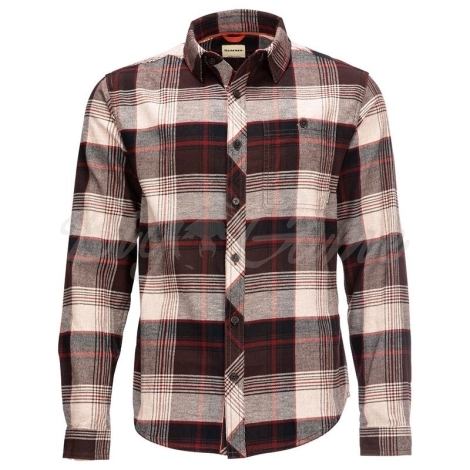 Рубашка SIMMS Dockwear Cotton Flannel цвет Mahogany Red Plaid фото 1