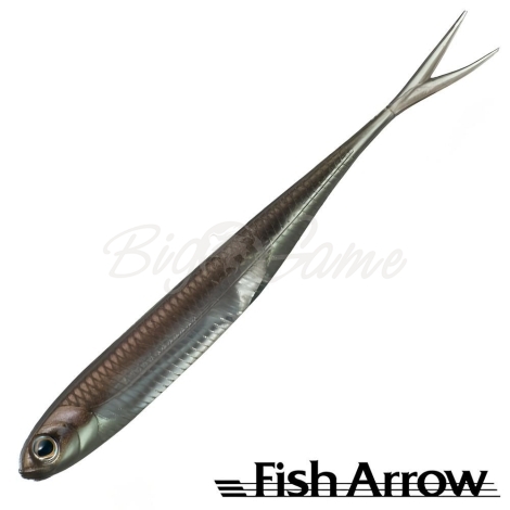 Слаг FISH ARROW Flash J Split 4" (5 шт.) цв. #07 (Wakasagi/Silver) фото 1