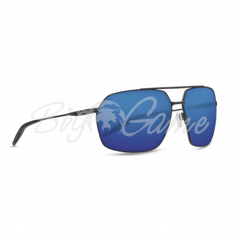 Очки поляризационные COSTA DEL MAR Pilothouse 580P р. XL цв. Matte Black/Black цв. ст. Blue Mirror фото 1