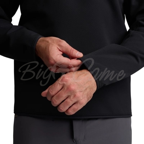 Толстовка SITKA Alpha Fleece 1/4 Zip Pullover цвет Black фото 3
