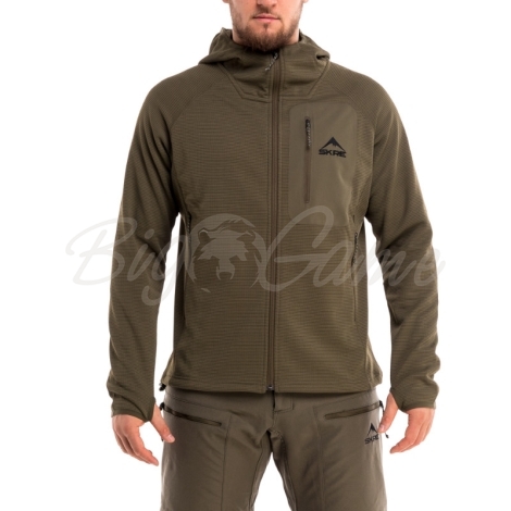 Толстовка SKRE Grid Lite Jacket цвет Olive Green фото 2