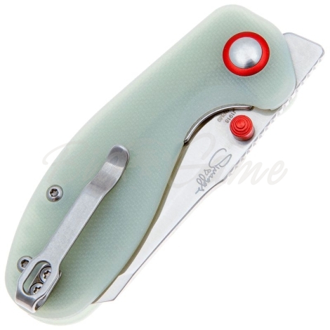 Нож складной полуавтоматический CJRB Maileah сталь AR-RPM9 рукоять стеклотекстолит G10 цв. Серый фото 2