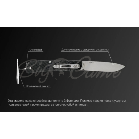 Нож складной RUIKE Knife L11-B цв. Черный фото 10