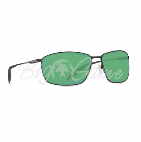Очки поляризационные COSTA DEL MAR Turret 580P р. M цв. Matte Black + Matte Black/Black цв. ст. Green Mirror фото 1