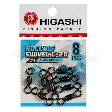 Вертлюг HIGASHI Rolling swivel цв. Black nickel № 4 (8 шт.) фото 1