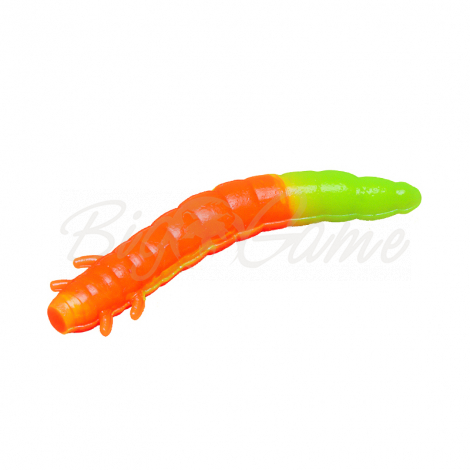 Червь SOOREX PRO King Worm запах сыр 55 мм (7 шт.) цв. 307 Orange/Chartreuse фото 1