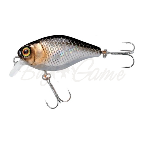 Воблер JACKALL Chubby 38 SR цв. hl silver & black фото 2