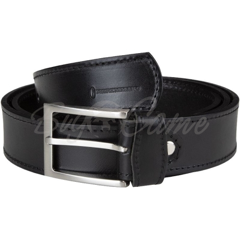 Ремень MAREMMANO 13101 Leather Belt For Trouser 3,5 см цв. Черный фото 1