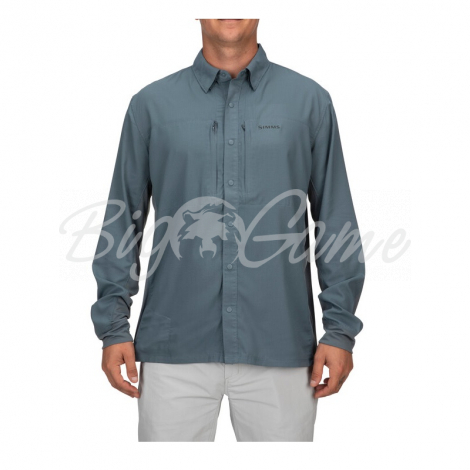 Рубашка SIMMS Bugstopper Intruder BiComp LS Shirt '21 цвет Storm фото 4