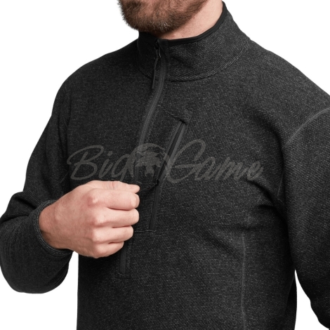 Толстовка SITKA Snowcrest Half-Zip Fleece Pullover цвет Black Heather фото 4