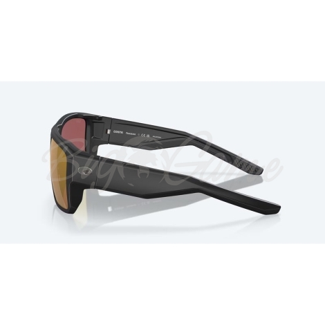 Очки поляризационные COSTA DEL MAR Taxman 580G р. L цв. Matte Black цв. ст. Gold Mirror фото 4