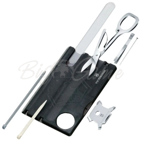 Швейцарская карточка VICTORINOX Swiss Card Nailcare 8 функций цв. Черный полупрозрачный фото 2