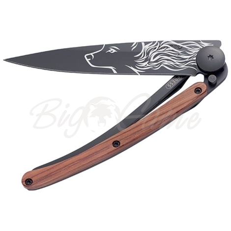 Нож DEEJO Tattoo Black Wolf 37 гр., цв. rosewood фото 1