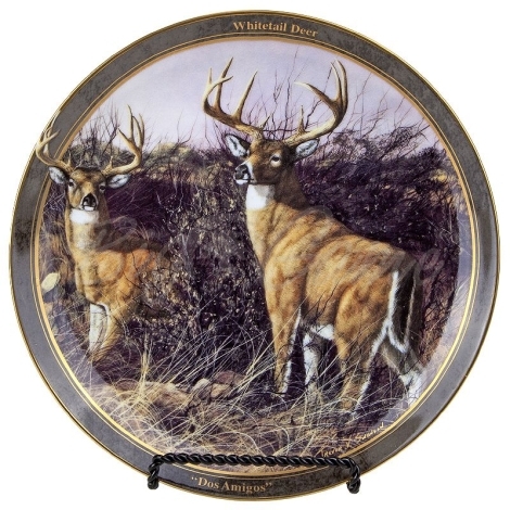 Тарелка декоративная с охотничьими животными Фарфор фото 8