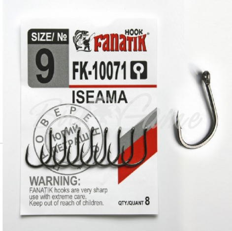 Крючок одинарный FANATIK FK-10071 Iseama № 9 (8 шт.) фото 1