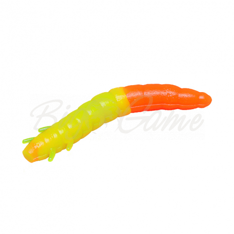 Червь SOOREX PRO King Worm запах сыр 55 мм (7 шт.) цв. 312 Lemon/Orange фото 1